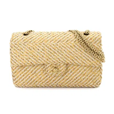 Pre-owned Chanel Gold Tweed Shoulder Bag () In Multi