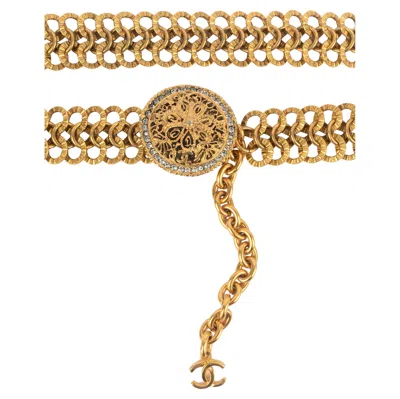Pre-owned Chanel Golden Belt In Brown