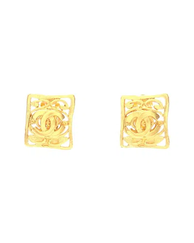 Chanel Gold-plated Coco Mark Earrings (authentic Pre-loved)