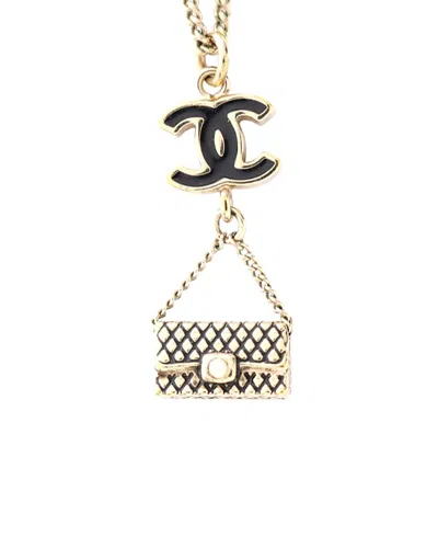 Chanel Gold-plated Coco Mark Matelassé Necklace (authentic Pre-loved)