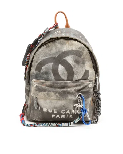 Pre-owned Chanel Graffiti Art School Backpack In Multi