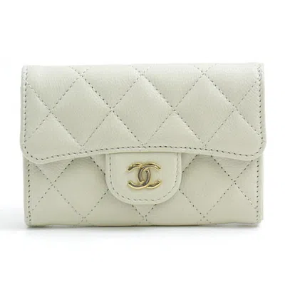 Pre-owned Chanel Grained Calfskin Business Card Case () In Multi