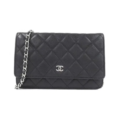 Pre-owned Chanel Grained Calfskin Chain/shoulder Wallet () In Multi