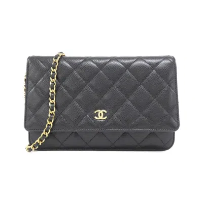 Pre-owned Chanel Grained Calfskin Chain/shoulder Wallet () In Multi