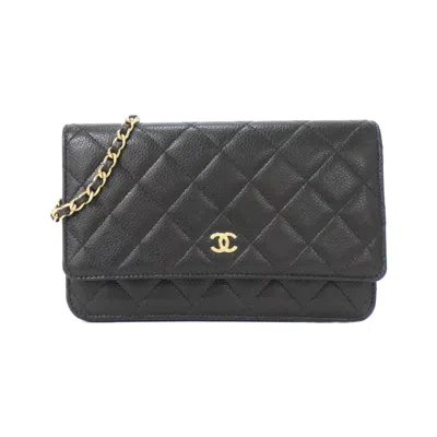 Pre-owned Chanel Grained Calfskin Chain/shoulder Wallet () In Multi