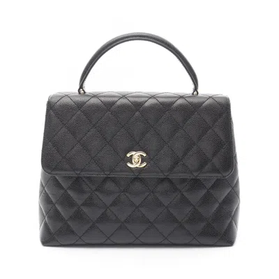 Pre-owned Chanel Grained Calfskin Handbag () In Black