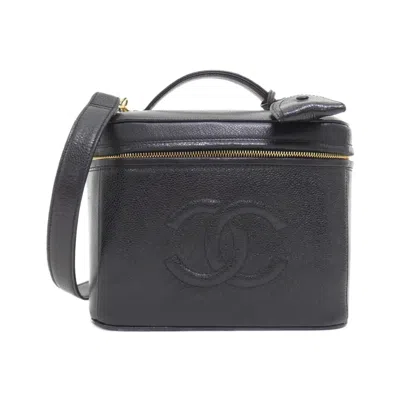 Pre-owned Chanel Grained Calfskin Handbag () In Black