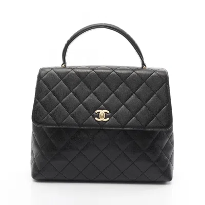 Pre-owned Chanel Grained Calfskin Handbag () In Black
