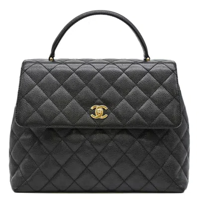 Pre-owned Chanel Grained Calfskin Handbag () In Black