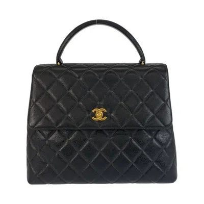 Pre-owned Chanel Grained Calfskin Handbag () In Black