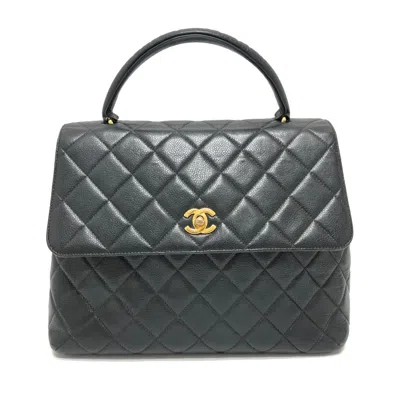 Pre-owned Chanel Grained Calfskin Handbag () In Black