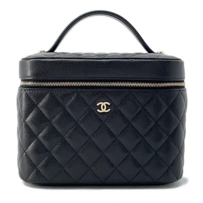 Pre-owned Chanel Grained Calfskin Handbag () In Black