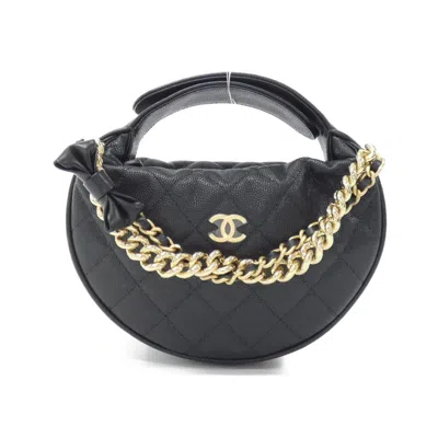 Pre-owned Chanel Grained Calfskin Handbag () In Black