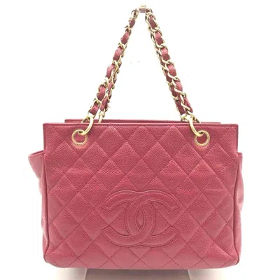 Pre-owned Chanel Grained Calfskin Handbag () In Pink