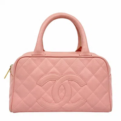 Pre-owned Chanel Grained Calfskin Handbag () In Pink