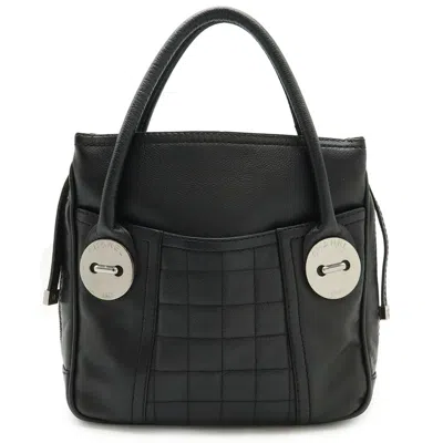 Pre-owned Chanel Grained Calfskin Handbag Tote Bag () In Black