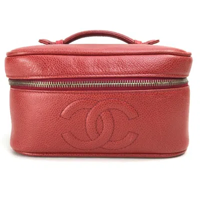 Pre-owned Chanel Grained Calfskin Handbag Vanity Bag Wash Bag () In Multi