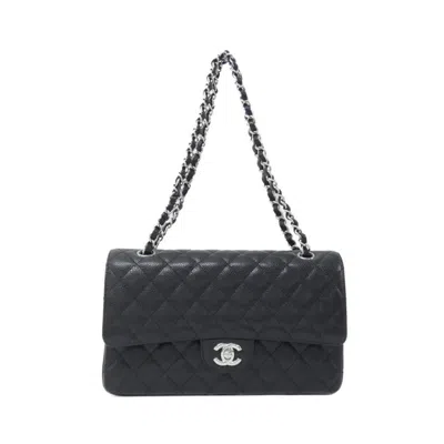 Pre-owned Chanel Grained Calfskin Shoulder Bag () In Black