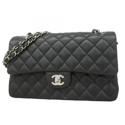 Pre-owned Chanel Grained Calfskin Shoulder Bag () In Black