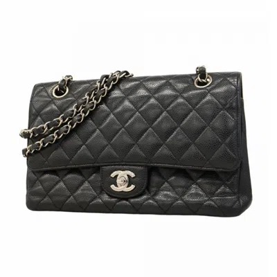 Pre-owned Chanel Grained Calfskin Shoulder Bag () In Black
