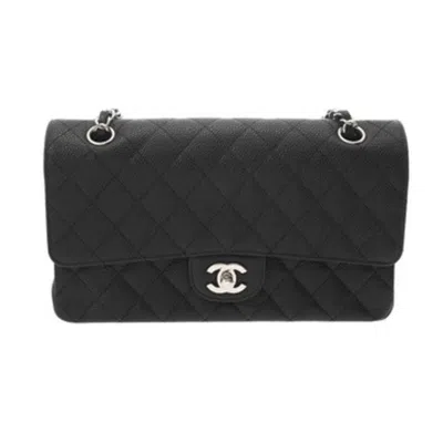 Pre-owned Chanel Grained Calfskin Shoulder Bag () In Black