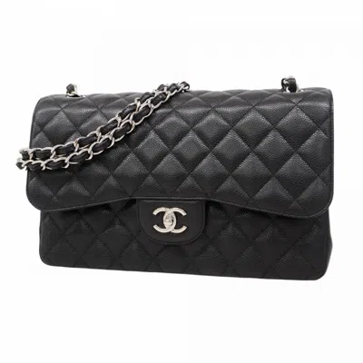 Pre-owned Chanel Grained Calfskin Shoulder Bag () In Black