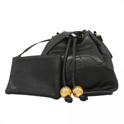 Pre-owned Chanel Grained Calfskin Shoulder Bag () In Black