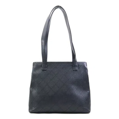 Pre-owned Chanel Grained Calfskin Shoulder Bag () In Black