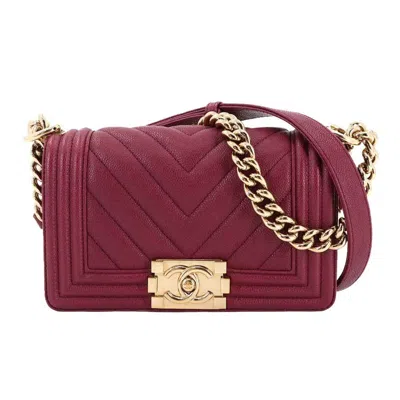 Pre-owned Chanel Grained Calfskin Shoulder Bag () In Blue
