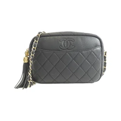 Pre-owned Chanel Grained Calfskin Shoulder Bag () In Blue
