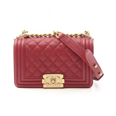 Pre-owned Chanel Grained Calfskin Shoulder Bag () In Blue