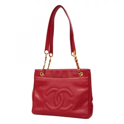 Pre-owned Chanel Grained Calfskin Shoulder Bag () In Blue