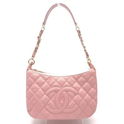 Pre-owned Chanel Grained Calfskin Shoulder Bag () In Pink