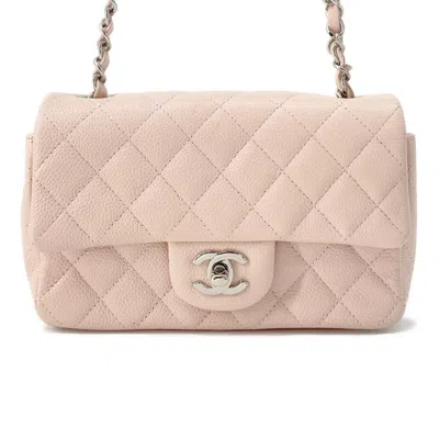 Pre-owned Chanel Grained Calfskin Shoulder Bag () In Pink