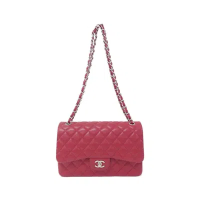 Pre-owned Chanel Grained Calfskin Shoulder Bag () In Silver