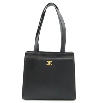 Pre-owned Chanel Grained Calfskin Shoulder Bag Tote Bag () In Black