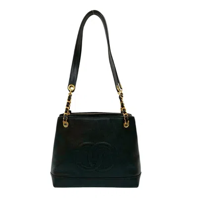 Pre-owned Chanel Grained Calfskin Shoulder Bag Tote Bag () In Black