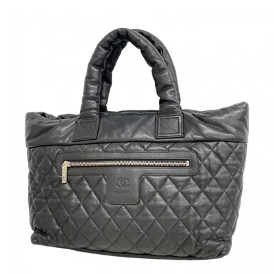 Pre-owned Chanel Grained Calfskin Tote Bag () In Black