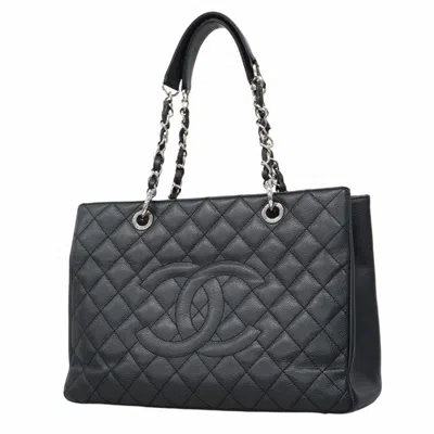Pre-owned Chanel Grained Calfskin Tote Bag () In Black
