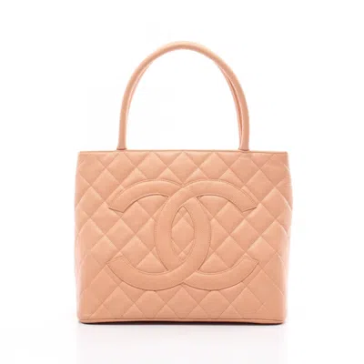 Pre-owned Chanel Grained Calfskin Tote Bag () In Pink