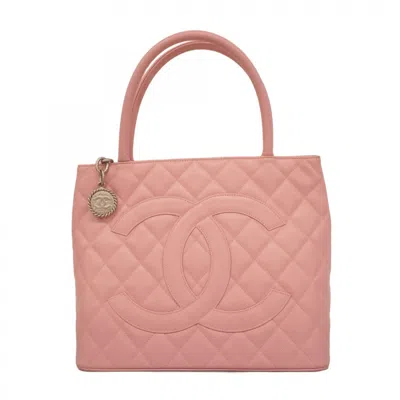 Pre-owned Chanel Grained Calfskin Tote Bag () In Pink
