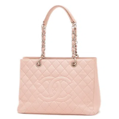 Pre-owned Chanel Grained Calfskin Tote Bag () In Pink