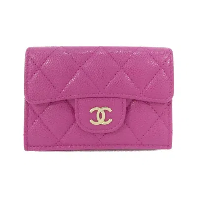 Pre-owned Chanel Grained Calfskin Wallet (tri-fold) ()