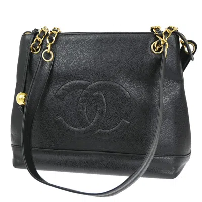 Pre-owned Chanel Grand Shopping Black Leather Shoulder Bag ()