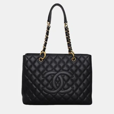 Pre-owned Chanel Grand Shopping Tote Bag In Black