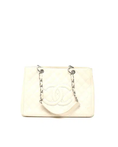 Chanel Grand Shopping Tote Bag In White