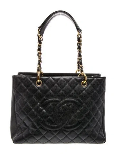 Pre-owned Chanel Grand Shopping Tote In Black
