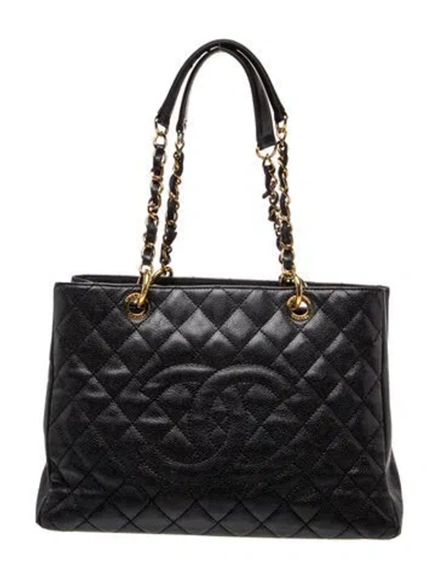 Pre-owned Chanel Grand Shopping Tote In Black