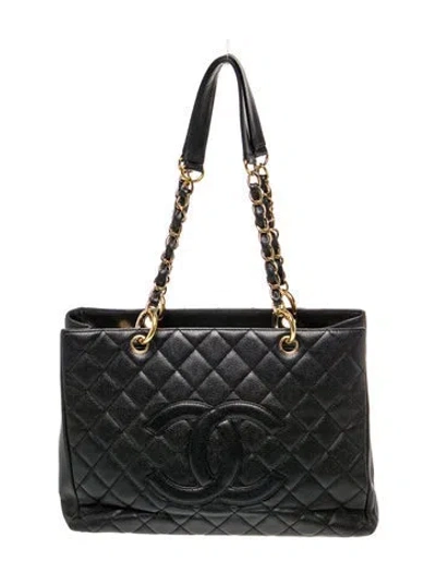 Pre-owned Chanel Grand Shopping Tote In Black
