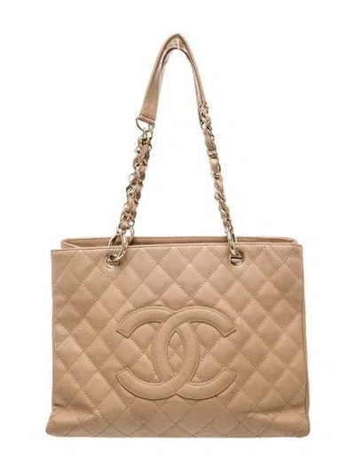 Pre-owned Chanel Grand Shopping Tote In Neutral